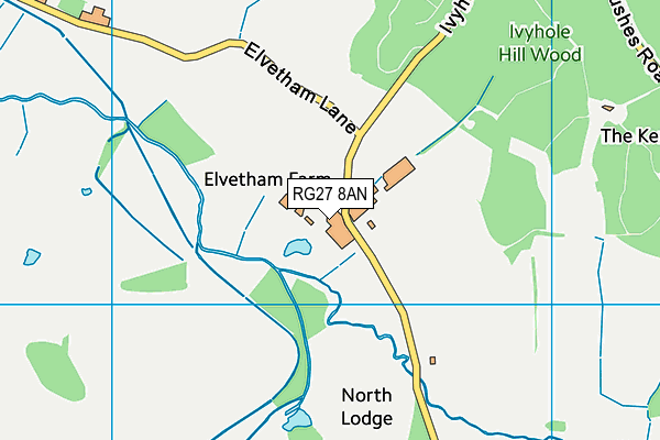 RG27 8AN map - OS VectorMap District (Ordnance Survey)