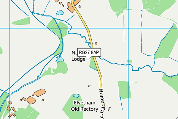 RG27 8AP map - OS VectorMap District (Ordnance Survey)