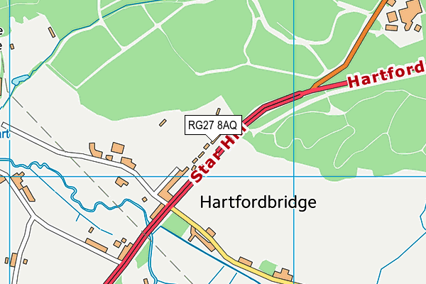 RG27 8AQ map - OS VectorMap District (Ordnance Survey)