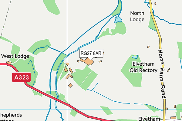 RG27 8AR map - OS VectorMap District (Ordnance Survey)