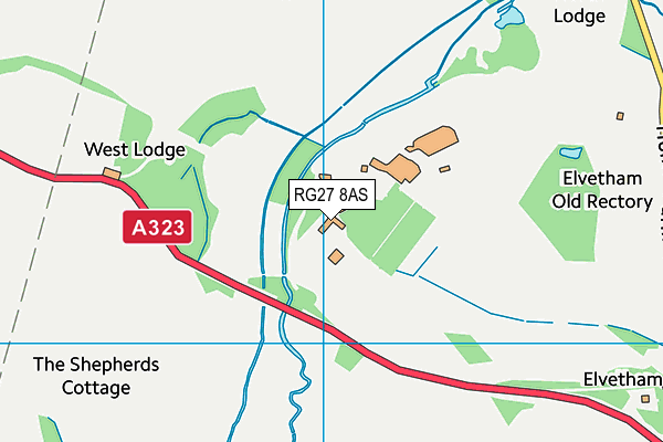 RG27 8AS map - OS VectorMap District (Ordnance Survey)