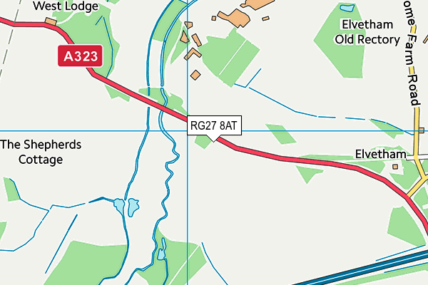 RG27 8AT map - OS VectorMap District (Ordnance Survey)