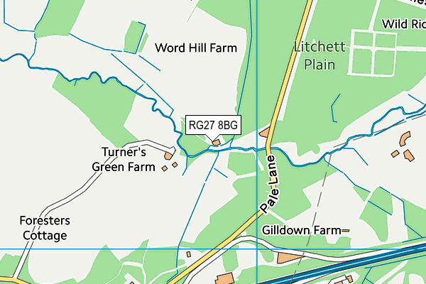 RG27 8BG map - OS VectorMap District (Ordnance Survey)