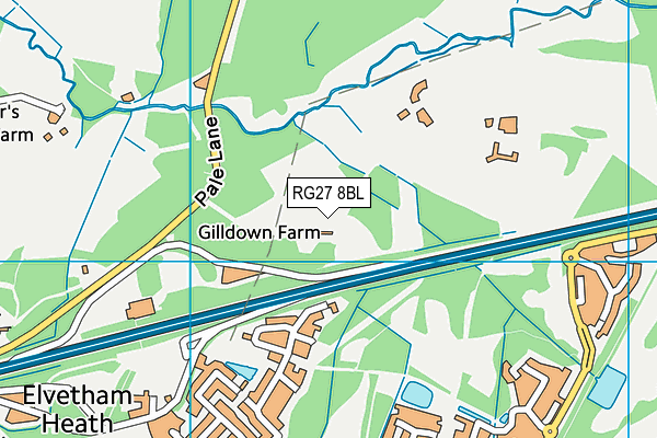 RG27 8BL map - OS VectorMap District (Ordnance Survey)