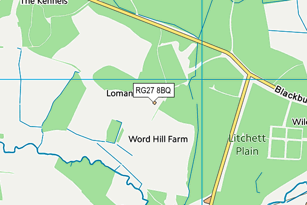 RG27 8BQ map - OS VectorMap District (Ordnance Survey)