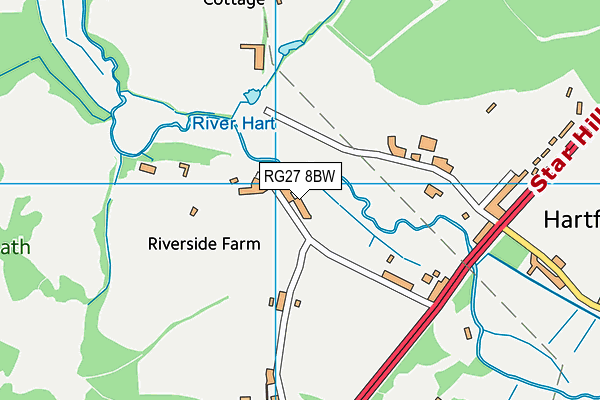 RG27 8BW map - OS VectorMap District (Ordnance Survey)