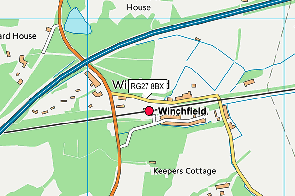 Winchfield Village Hall map (RG27 8BX) - OS VectorMap District (Ordnance Survey)