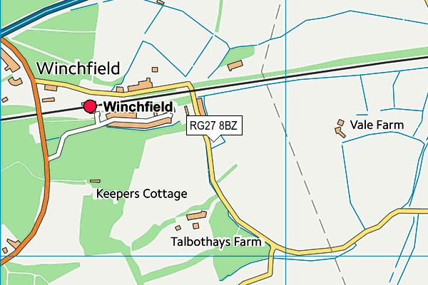 RG27 8BZ map - OS VectorMap District (Ordnance Survey)