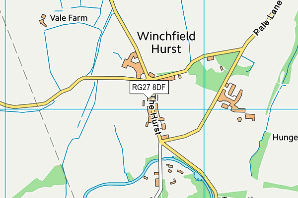 RG27 8DF map - OS VectorMap District (Ordnance Survey)