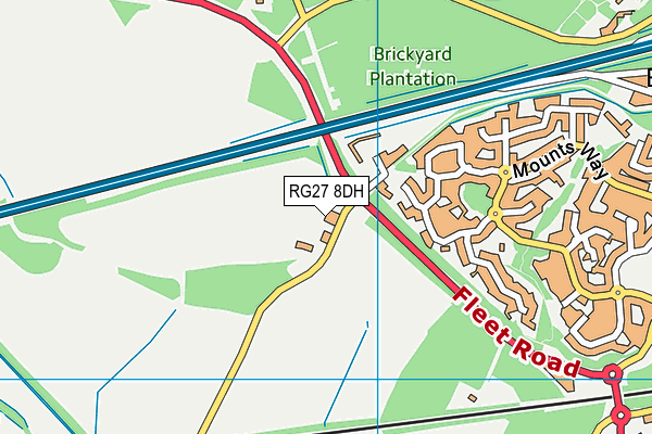 RG27 8DH map - OS VectorMap District (Ordnance Survey)