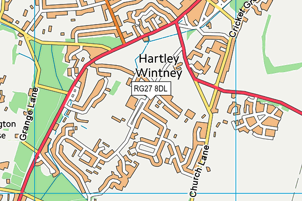Hartley Wintney Memorial Ground map (RG27 8DL) - OS VectorMap District (Ordnance Survey)