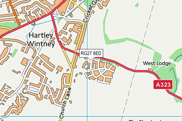 RG27 8ED map - OS VectorMap District (Ordnance Survey)