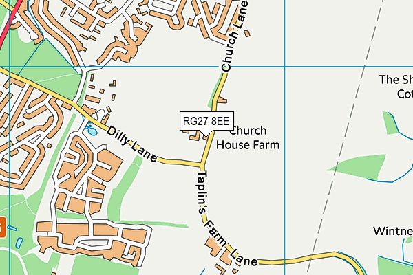 RG27 8EE map - OS VectorMap District (Ordnance Survey)