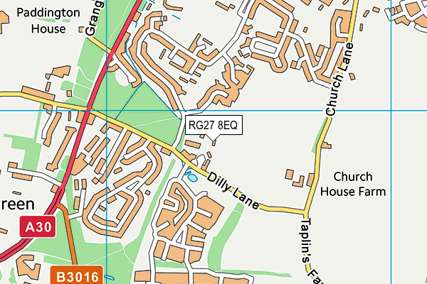 RG27 8EQ map - OS VectorMap District (Ordnance Survey)