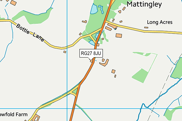 RG27 8JU map - OS VectorMap District (Ordnance Survey)