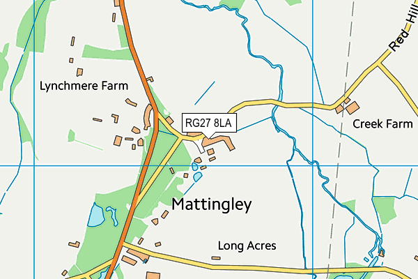RG27 8LA map - OS VectorMap District (Ordnance Survey)