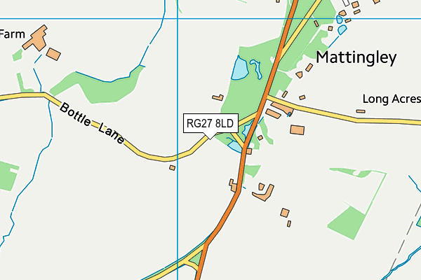 RG27 8LD map - OS VectorMap District (Ordnance Survey)