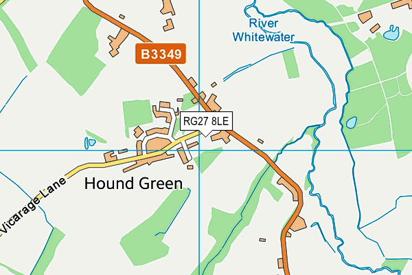 RG27 8LE map - OS VectorMap District (Ordnance Survey)