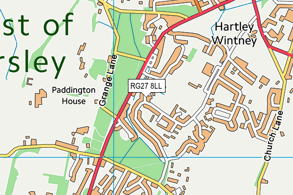 RG27 8LL map - OS VectorMap District (Ordnance Survey)