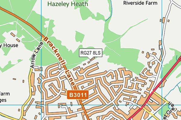 RG27 8LS map - OS VectorMap District (Ordnance Survey)