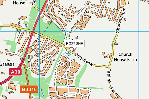 RG27 8NE map - OS VectorMap District (Ordnance Survey)
