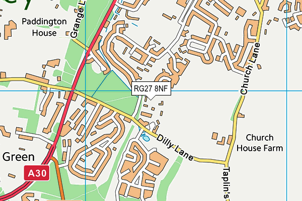 RG27 8NF map - OS VectorMap District (Ordnance Survey)