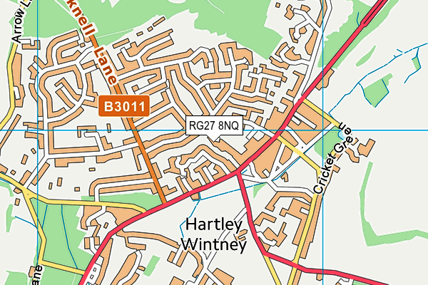 RG27 8NQ map - OS VectorMap District (Ordnance Survey)