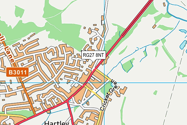 RG27 8NT map - OS VectorMap District (Ordnance Survey)