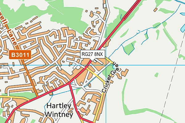RG27 8NX map - OS VectorMap District (Ordnance Survey)