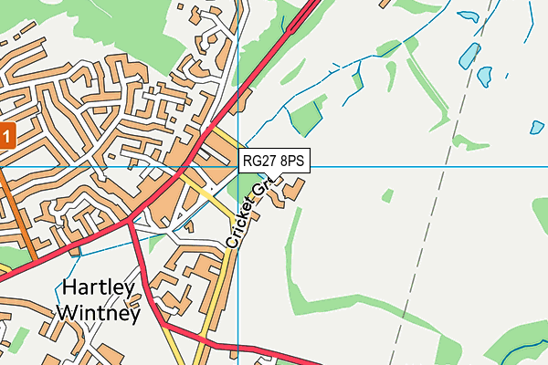 RG27 8PS map - OS VectorMap District (Ordnance Survey)