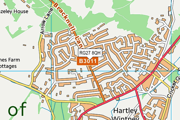 RG27 8QH map - OS VectorMap District (Ordnance Survey)