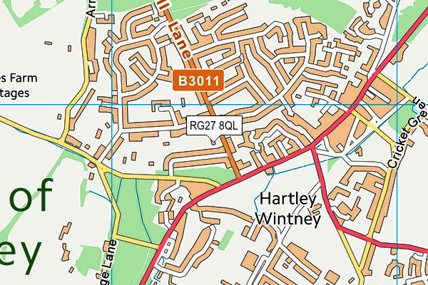 RG27 8QL map - OS VectorMap District (Ordnance Survey)