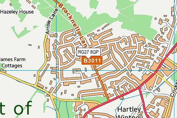 RG27 8QP map - OS VectorMap District (Ordnance Survey)