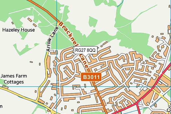 RG27 8QQ map - OS VectorMap District (Ordnance Survey)