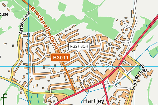 RG27 8QR map - OS VectorMap District (Ordnance Survey)
