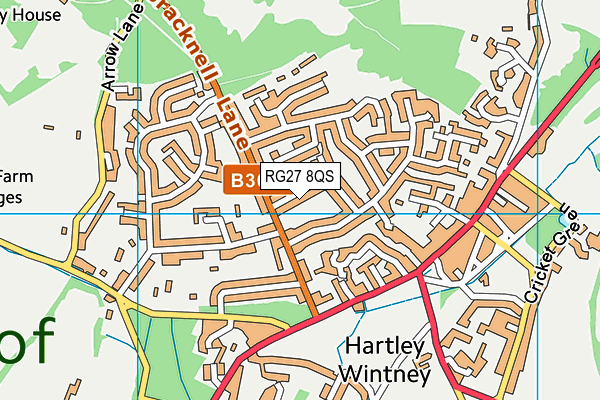 RG27 8QS map - OS VectorMap District (Ordnance Survey)