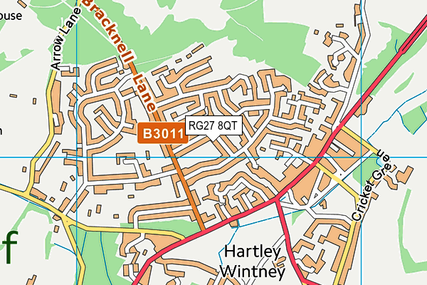 RG27 8QT map - OS VectorMap District (Ordnance Survey)