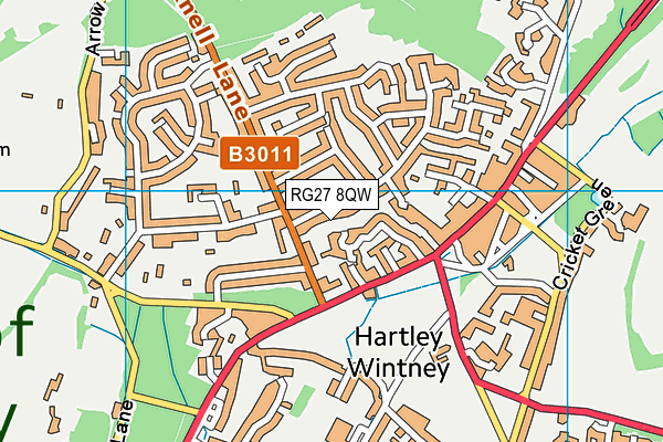 RG27 8QW map - OS VectorMap District (Ordnance Survey)