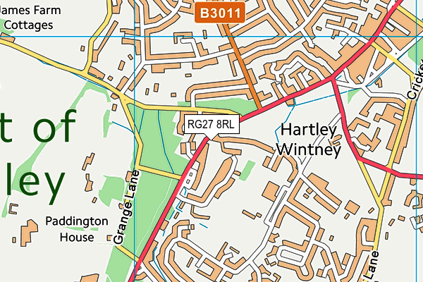 RG27 8RL map - OS VectorMap District (Ordnance Survey)