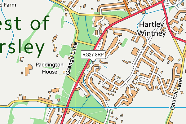 RG27 8RP map - OS VectorMap District (Ordnance Survey)