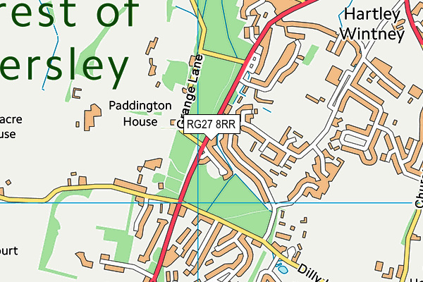 RG27 8RR map - OS VectorMap District (Ordnance Survey)