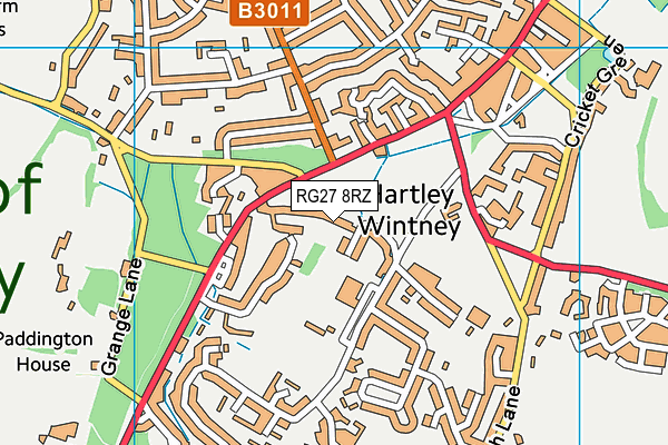 RG27 8RZ map - OS VectorMap District (Ordnance Survey)