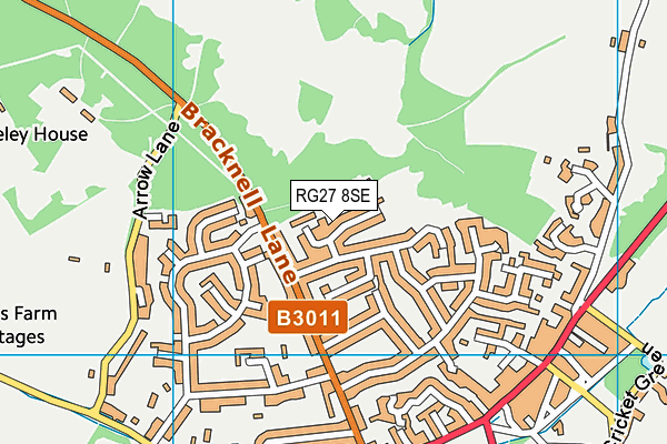 RG27 8SE map - OS VectorMap District (Ordnance Survey)
