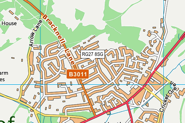 RG27 8SG map - OS VectorMap District (Ordnance Survey)