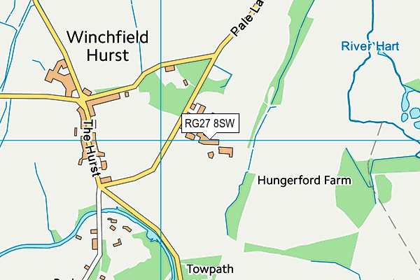 RG27 8SW map - OS VectorMap District (Ordnance Survey)