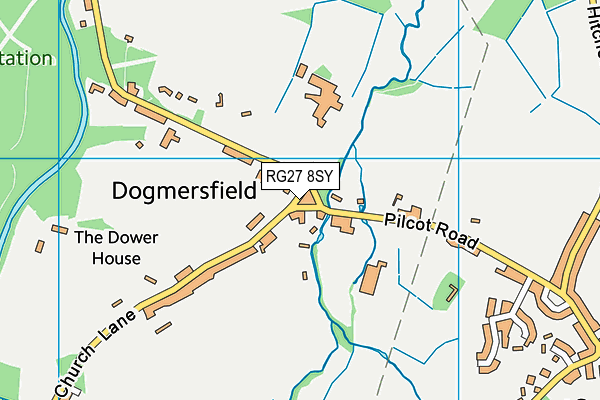 RG27 8SY map - OS VectorMap District (Ordnance Survey)