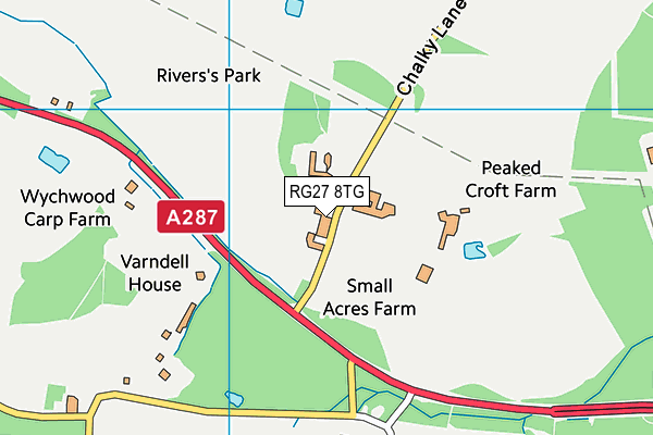 RG27 8TG map - OS VectorMap District (Ordnance Survey)