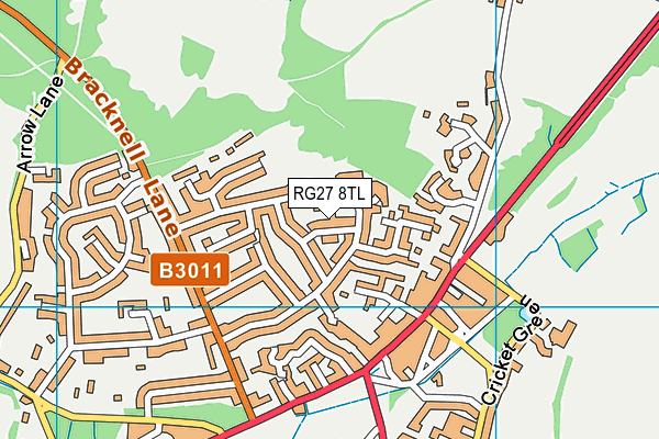 RG27 8TL map - OS VectorMap District (Ordnance Survey)