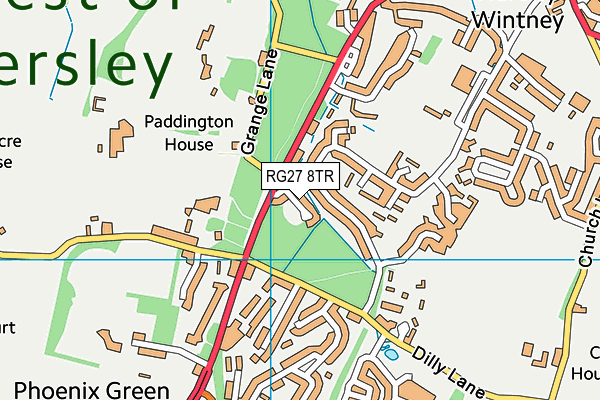 RG27 8TR map - OS VectorMap District (Ordnance Survey)