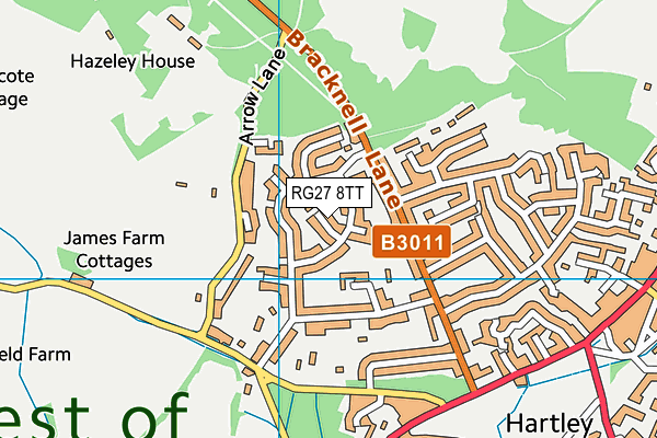 RG27 8TT map - OS VectorMap District (Ordnance Survey)